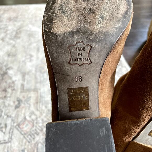 Free People Cecile Calf Booties Brown Suede Leather Classic Boots SZ EU 36 - Picture 11 of 12